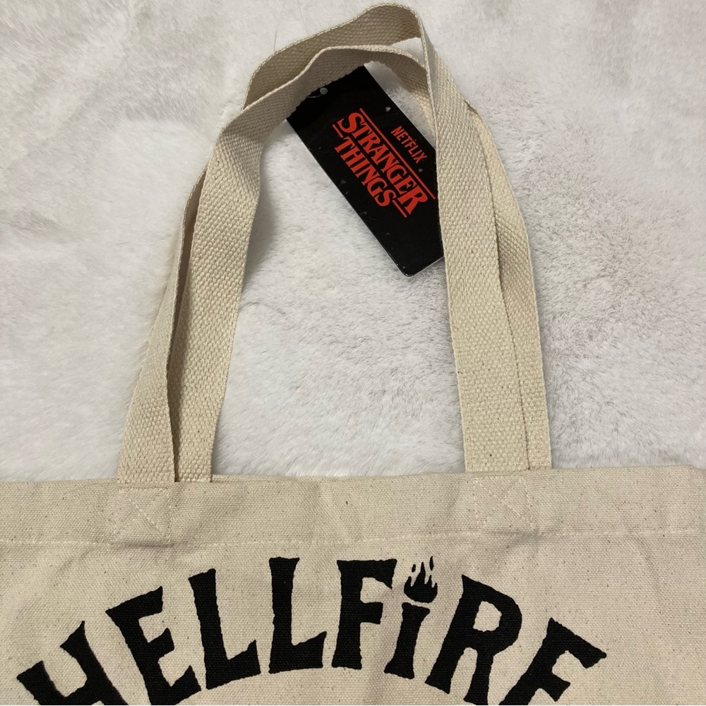 NWT Stranger Things Hellfire Club Canvas Tote Bag - Picture 4 of 6